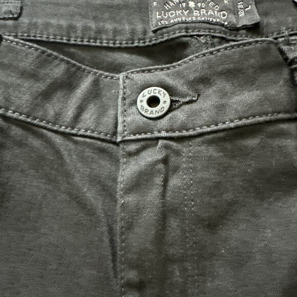 New Lucky Brand Black Amber Denim Lolita Boot Curvy Fit Jeans Midrise Size 31 L - Picture 6 of 10